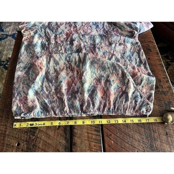 Willi Smith Pink, Blues Waterfall Print Blouse/Top/Shirt Size Medium - Picture 9 of 12